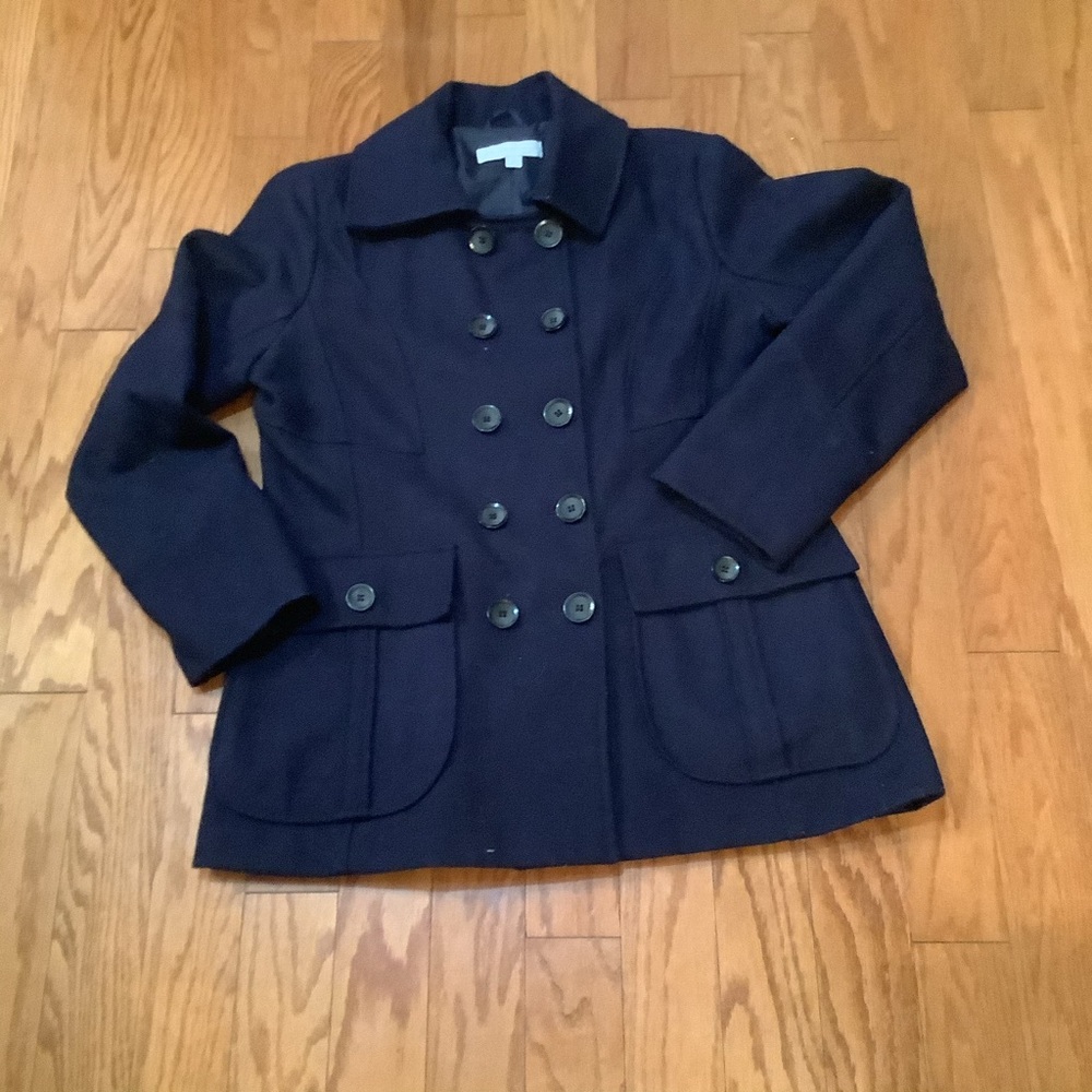 New York & Company Blue Peacoat